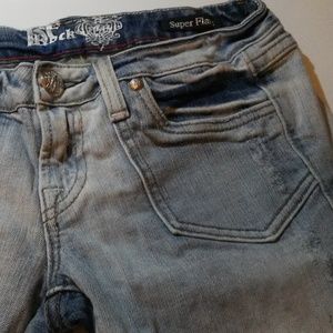 Jeans Skinny ReRock For Express - Détails Coutures, Effet Usé - Taille 10 - Occasion Très Bon État